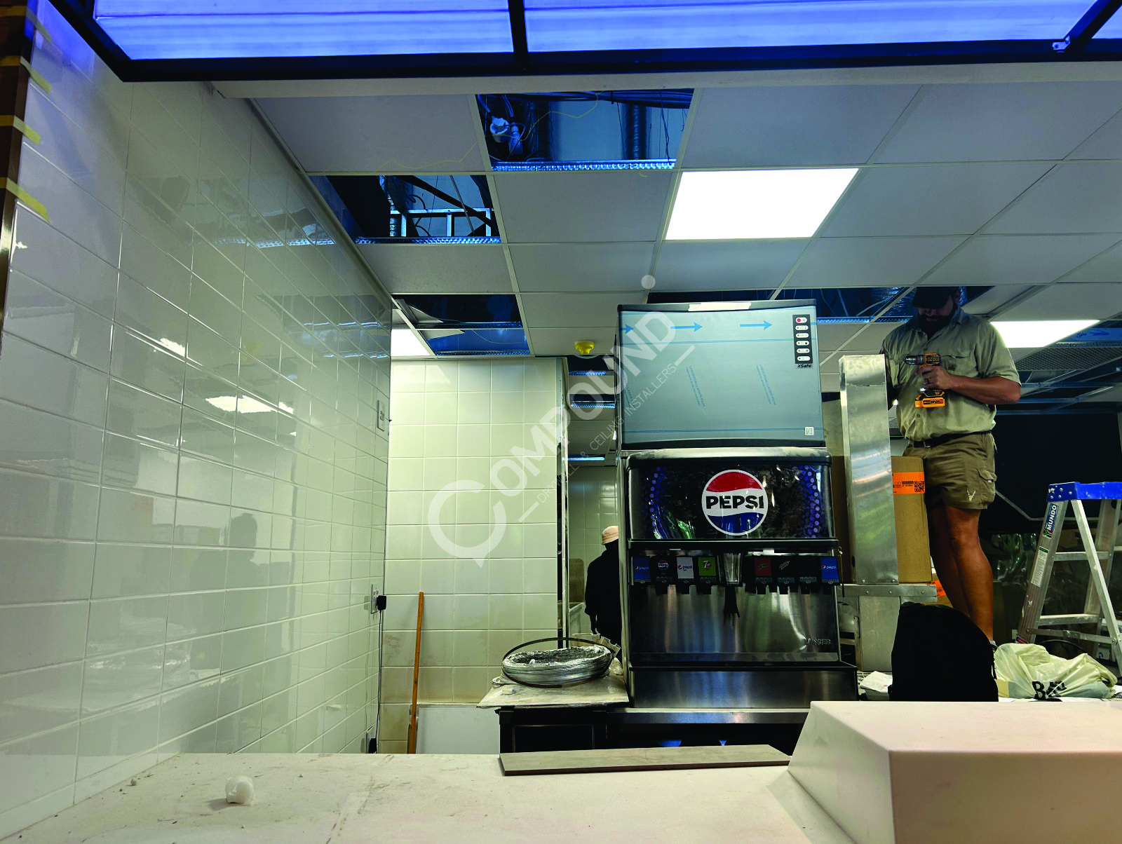 Compound drywall Burger King